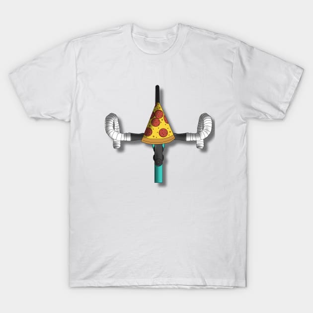 Drop bars and pizza! T-Shirt by p3p3ncil